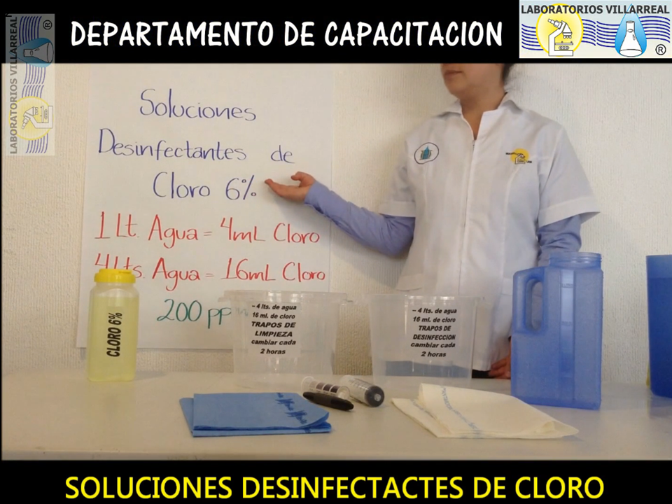 SOLUCIONES DESINFECTANTES DE CLORO PARA TRAPOS
