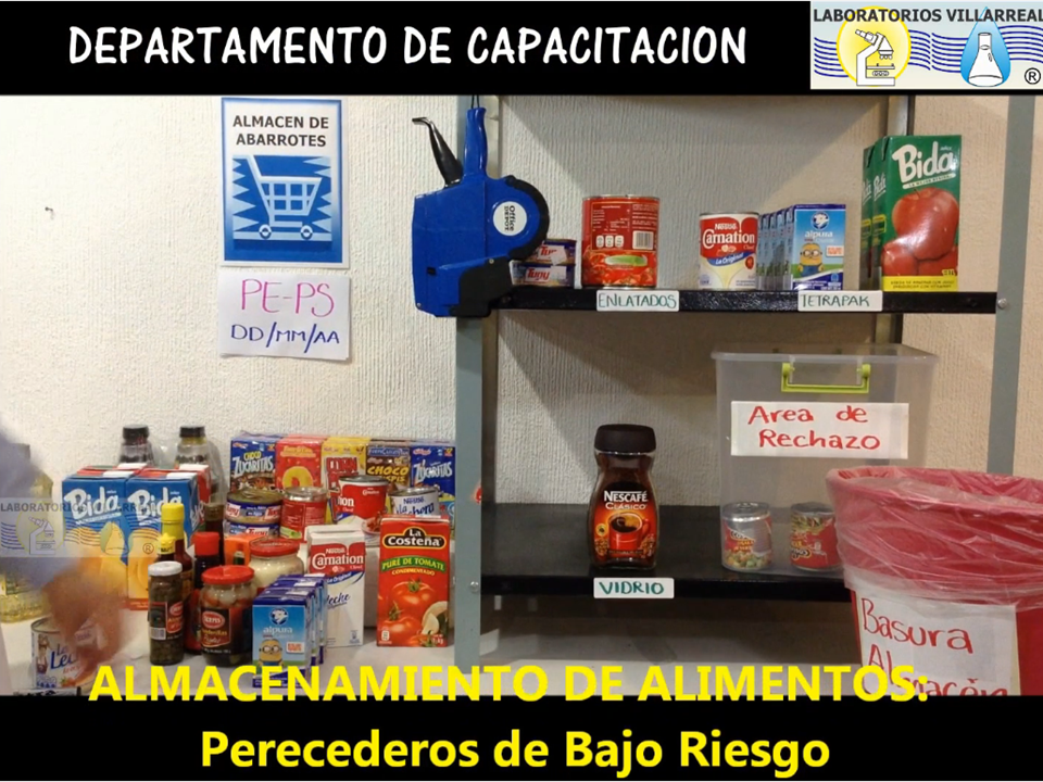 ALMACENAMIENTO DE ALIMENTOS Y ACOMODO CON BASE A TEMPERATURAS